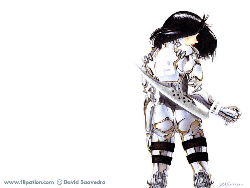 Female Cyborg Soldier — White