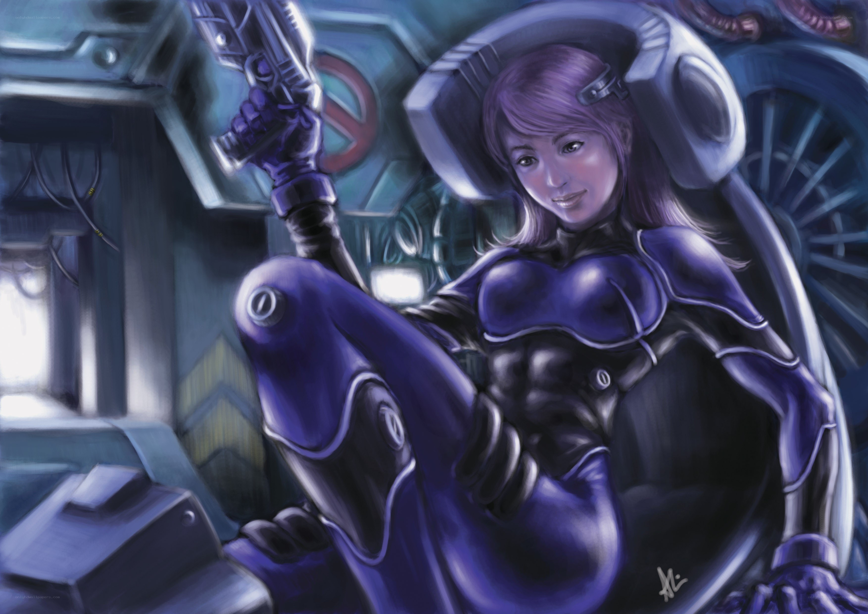 female cyborg soldier