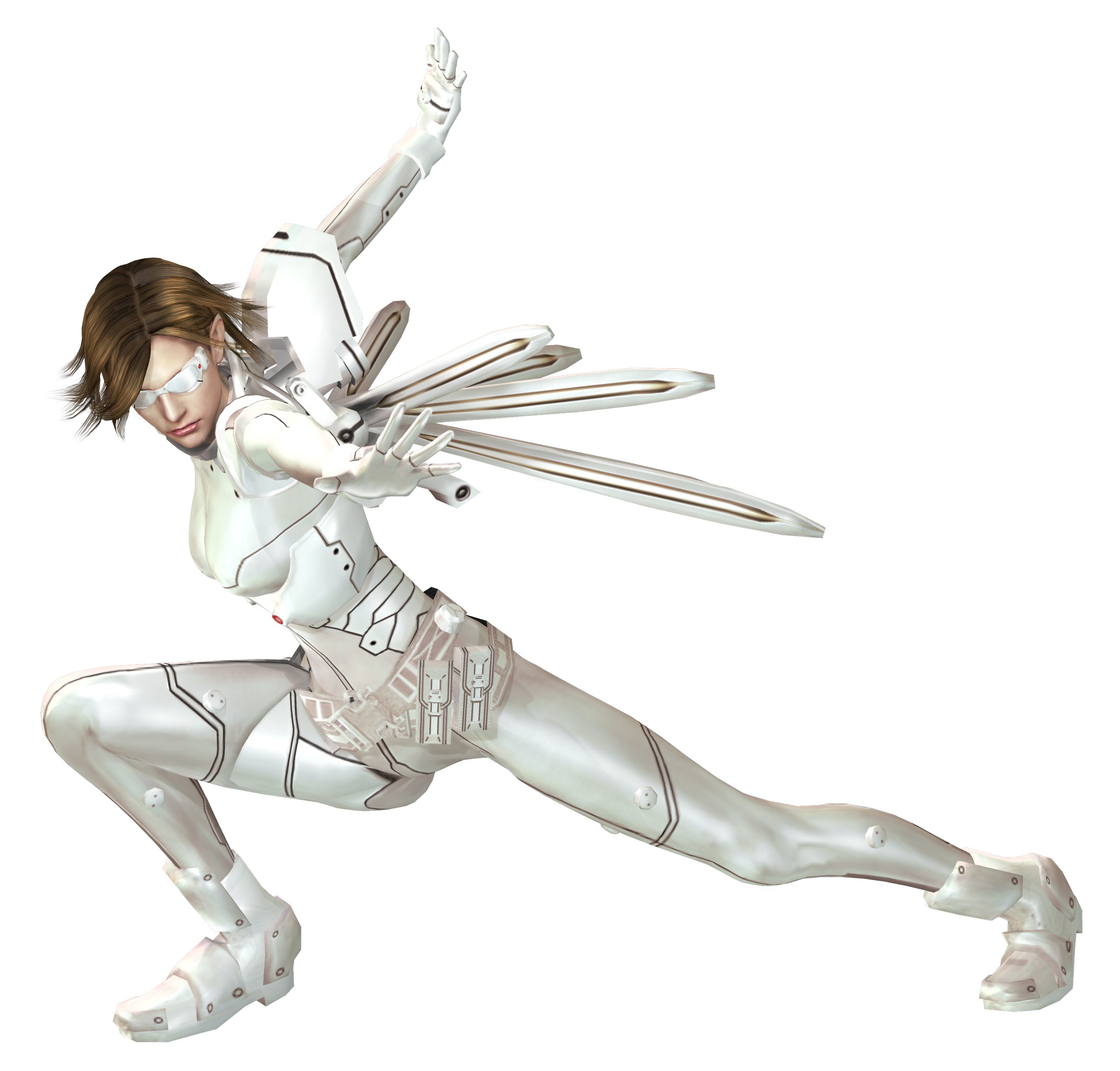 female cyborg warrior in action