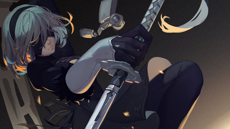 Female Cyborg with Sword
