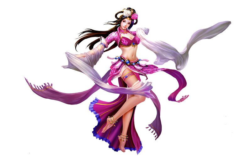 Female Dancer in Purple Outfit