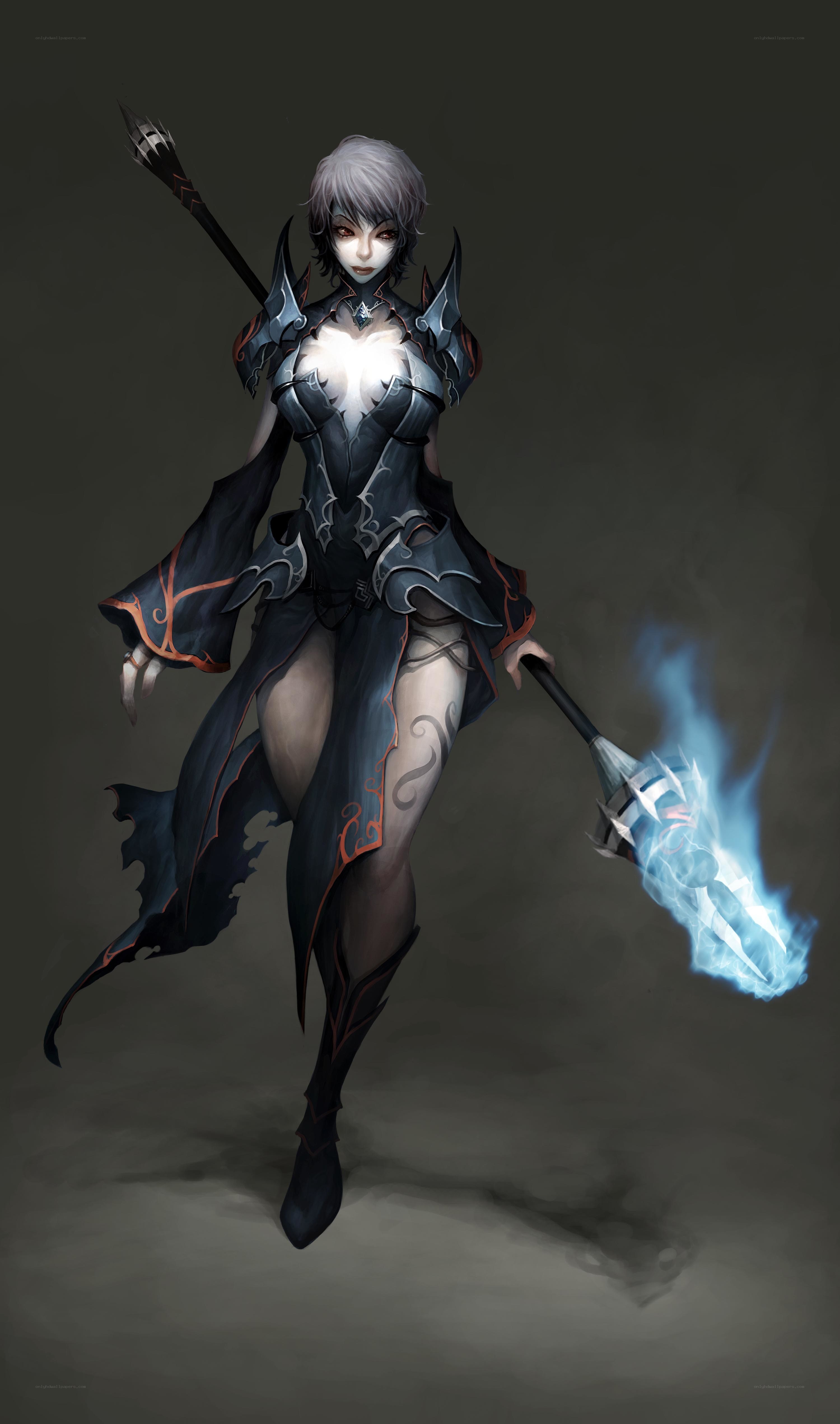 female dark fantasy warrior