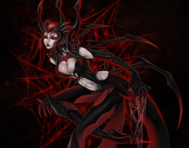Female Demon Character — Black
