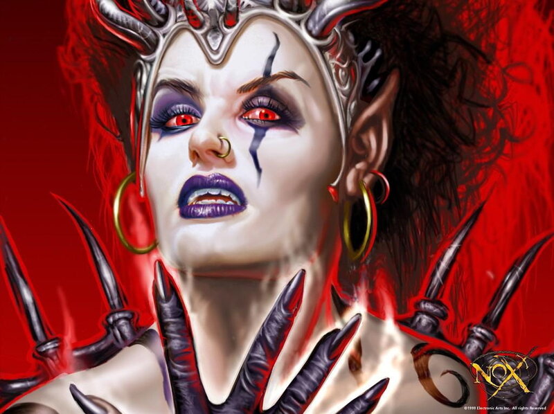 Female Demon Character — Red