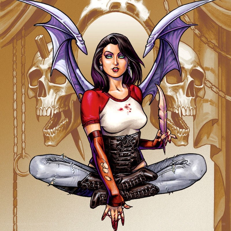 female demon with wings