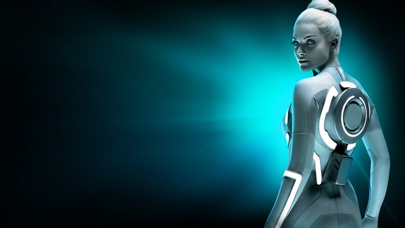 female digital character in futuristic suit