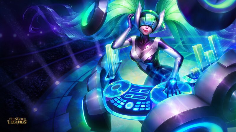 Female Dj Character — Blue, Energetic