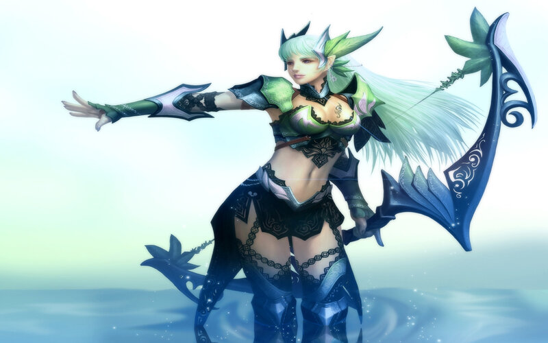 Female Elf Archer — Green