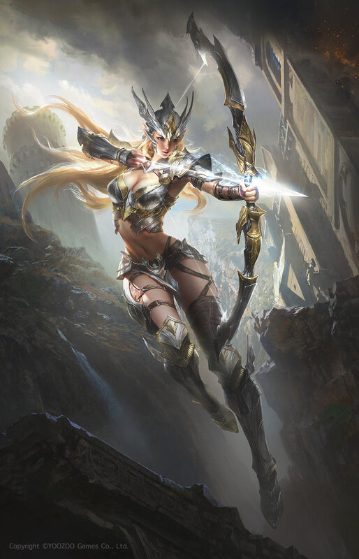 Female Elf Archer — Silver