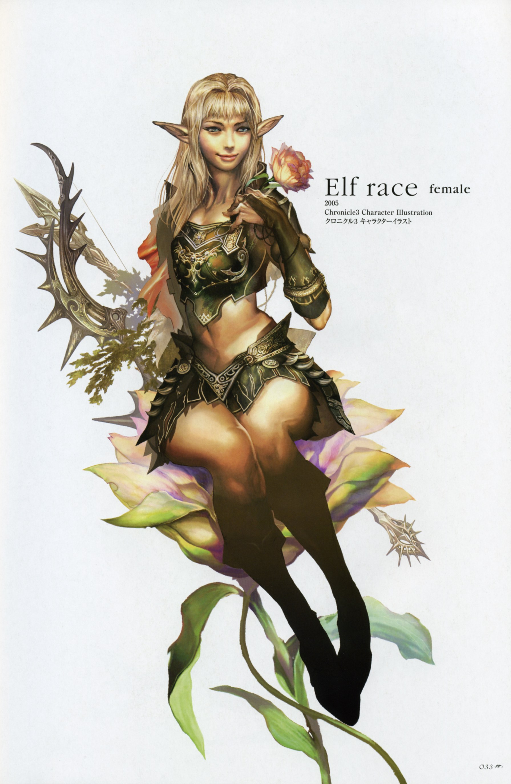 Female elf character illustration
