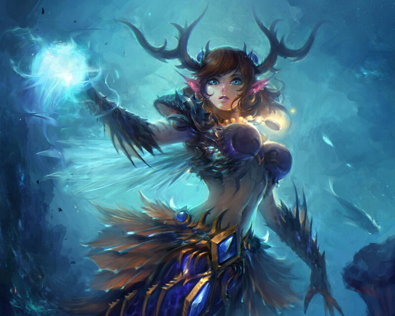 Female Elf with Antlers
