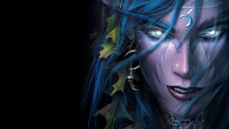 Female Elf with Blue Hair — Dramatic