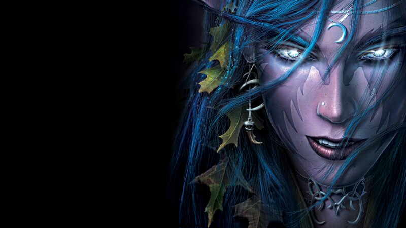 Female Elf with Blue Hair