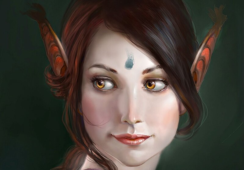 Female Elf with Butterfly Ears