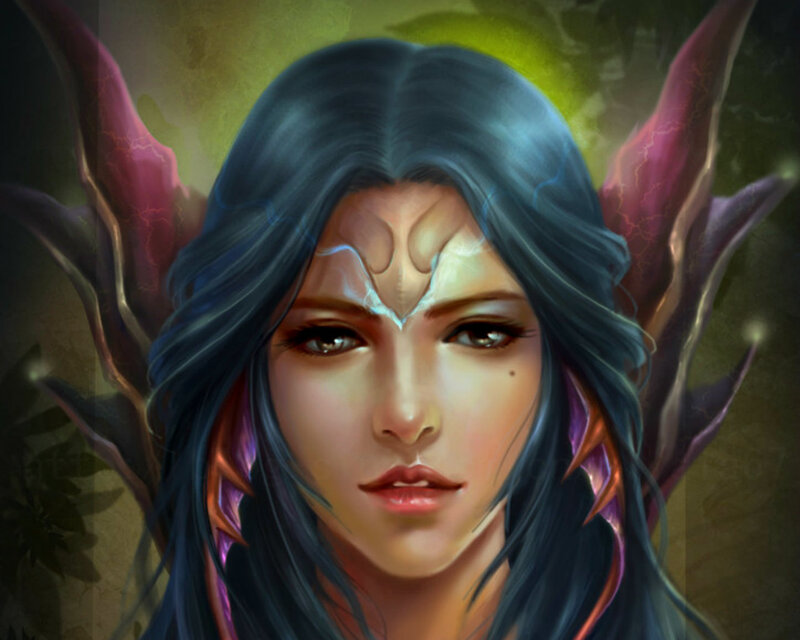 Female Elf with Horns