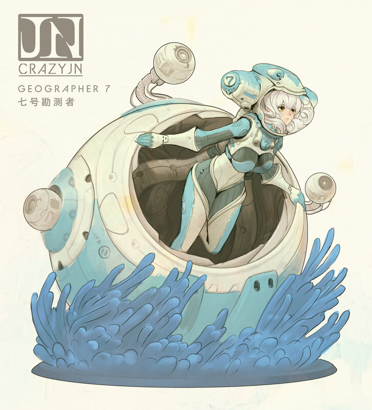 Female Explorer in Pod