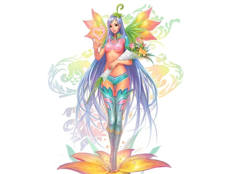 Female Fairy Character — Blue