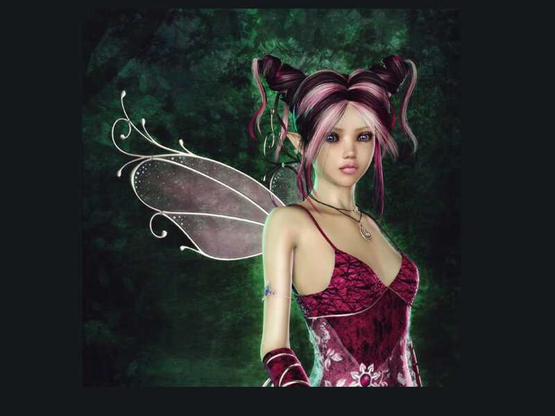 Female Fairy Character — Green