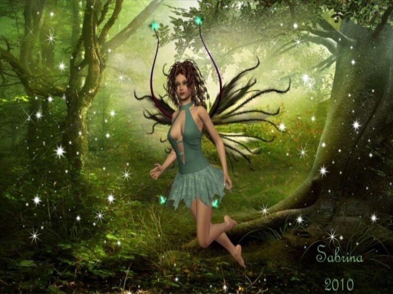Female Fairy in Forest