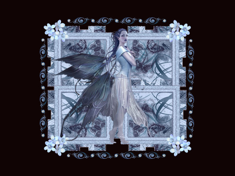 Female Fairy with Dark Wings