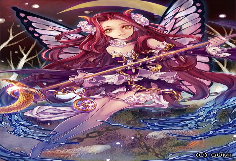 Female Fairy with Wings — Purple, Dramatic, Night