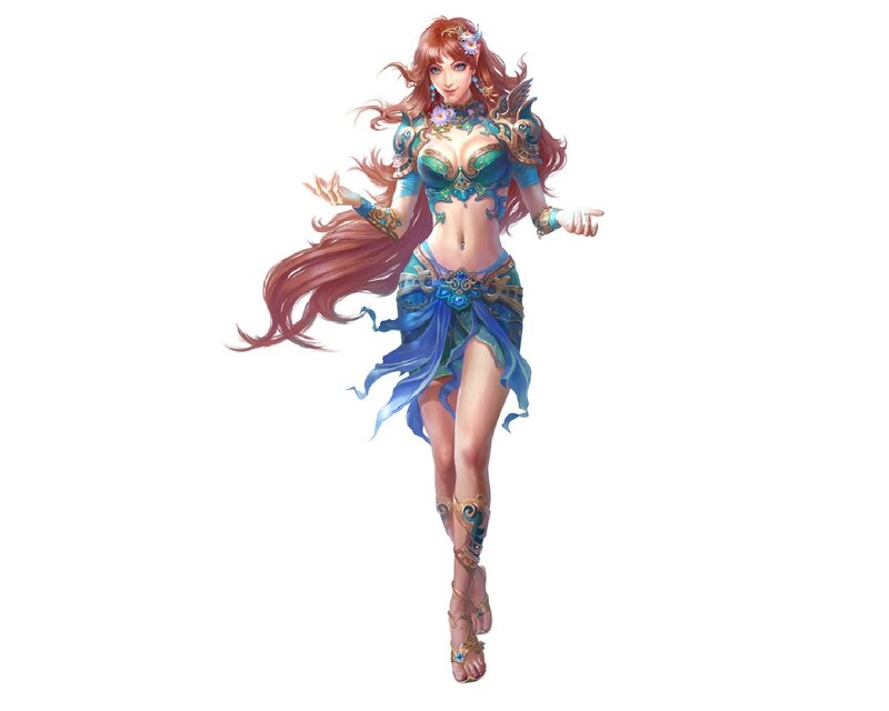 Female Fantasy Character — Blue, Dynamic