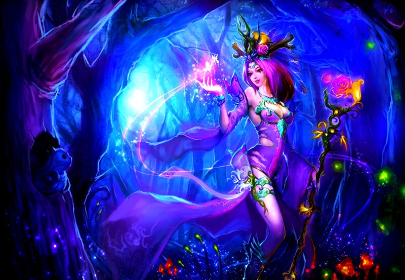 Female Fantasy Character — Blue, Magical