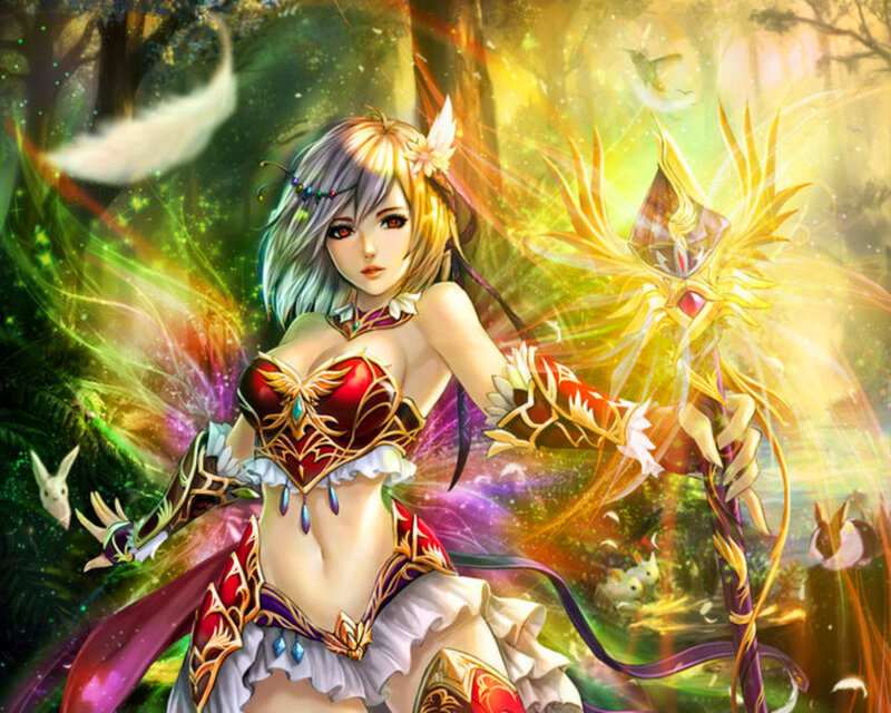 Female Fantasy Character — Gold, Magical