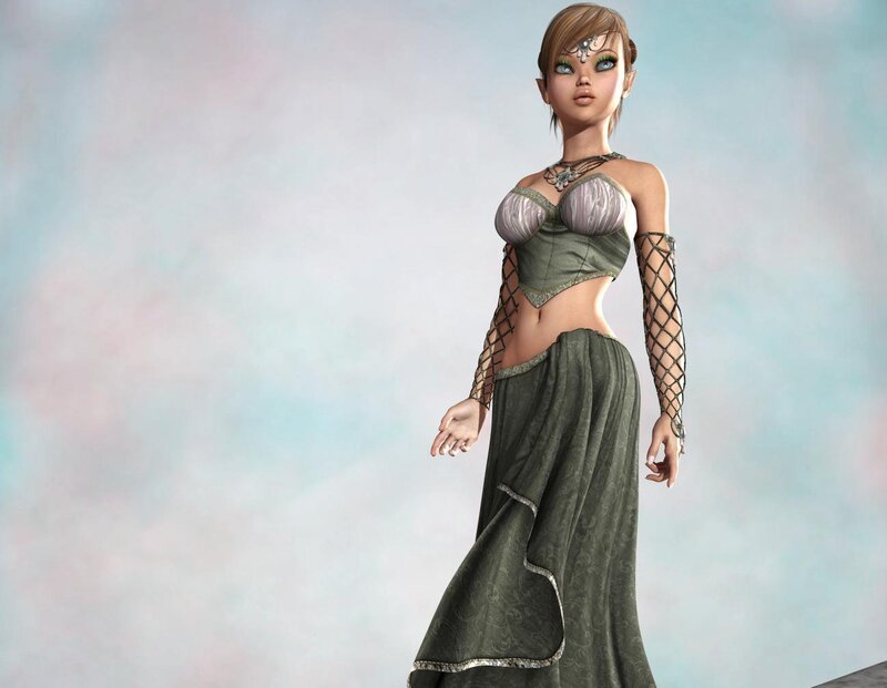 Female Fantasy Character — Green