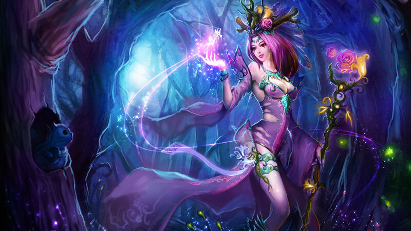 Female Fantasy Character — Purple, Mystical