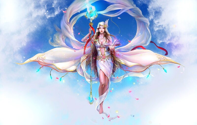 Female Fantasy Character — White, Serene