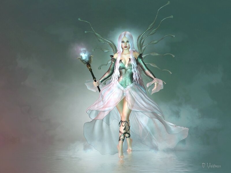 Female Fantasy Character — White