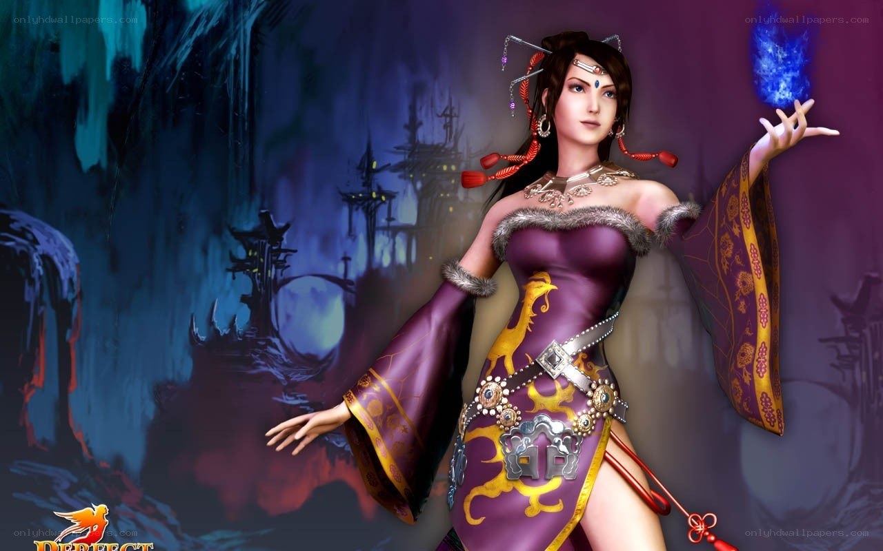 female fantasy character with magic