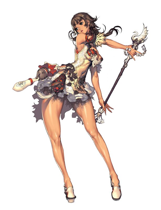 female fantasy character with staff