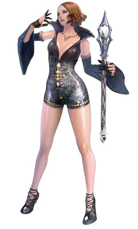 female fantasy character with staff