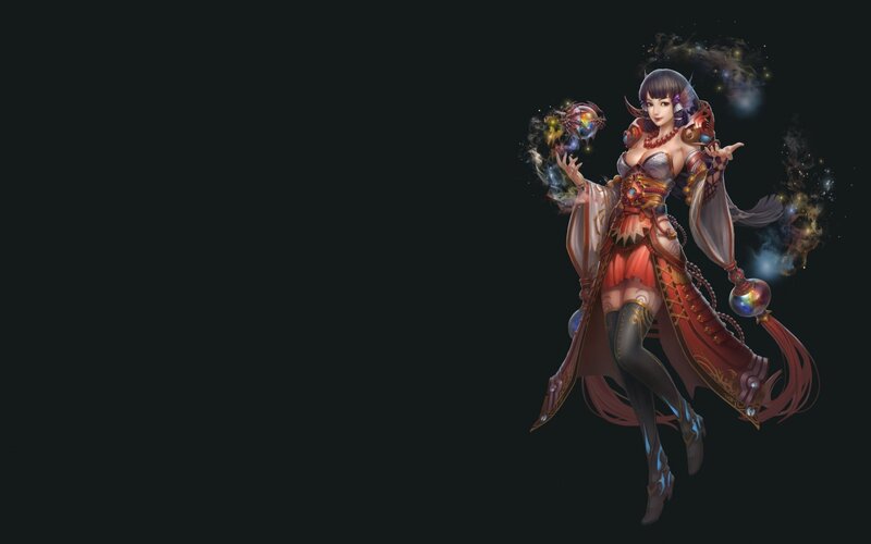Female Fantasy Mage — Black