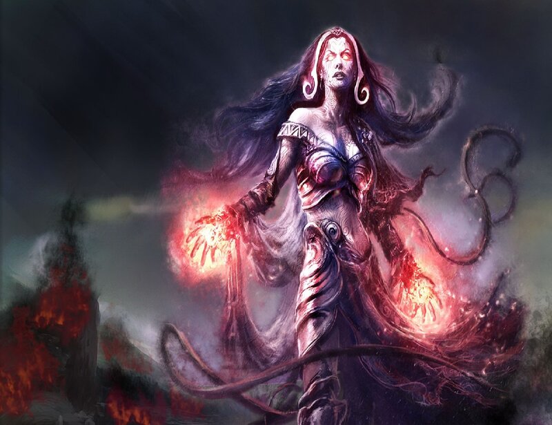 Female Fantasy Sorceress — Red