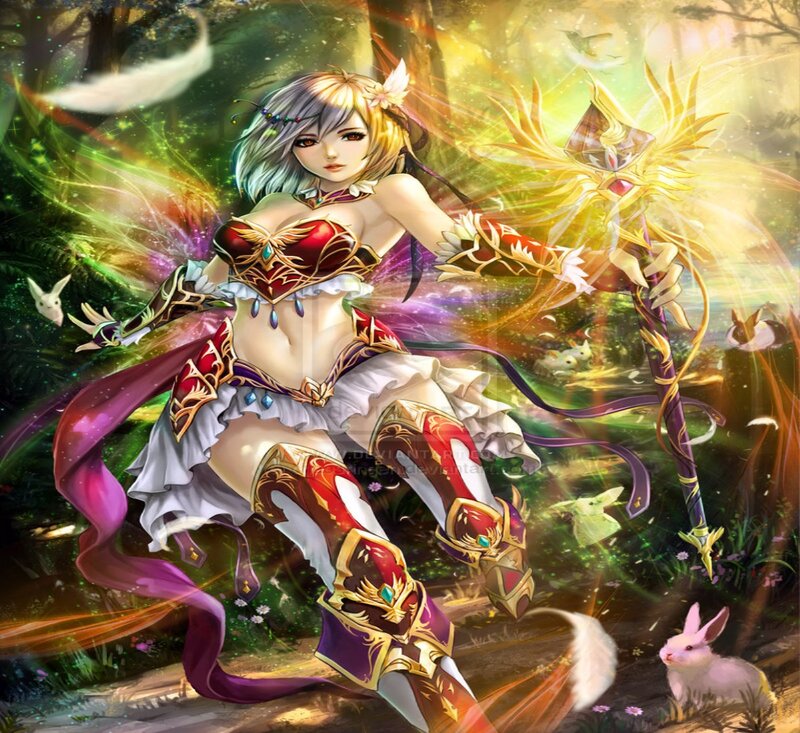 Female Fantasy Warrior — Gold