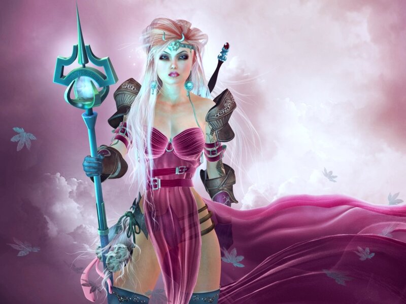 Female Fantasy Warrior — Pink