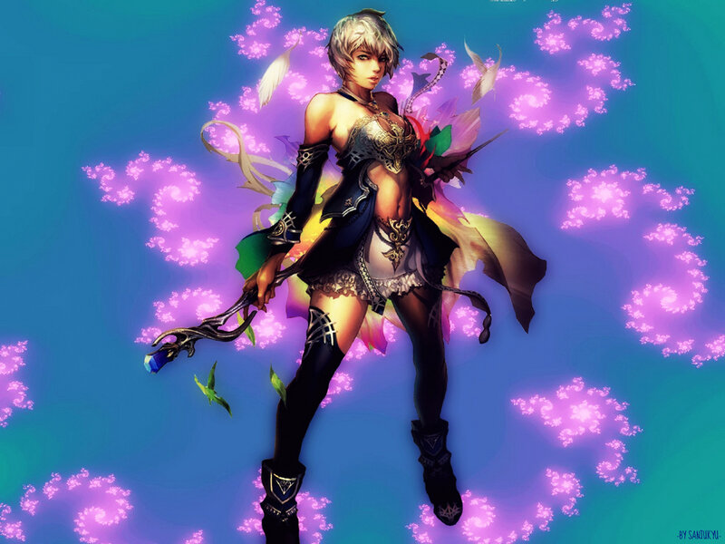 female fantasy warrior with staff