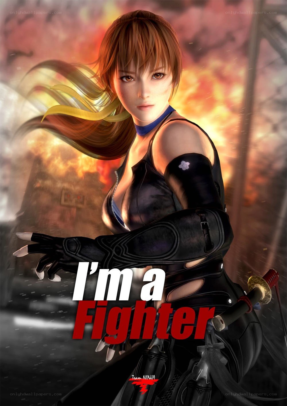 female fighter character art
