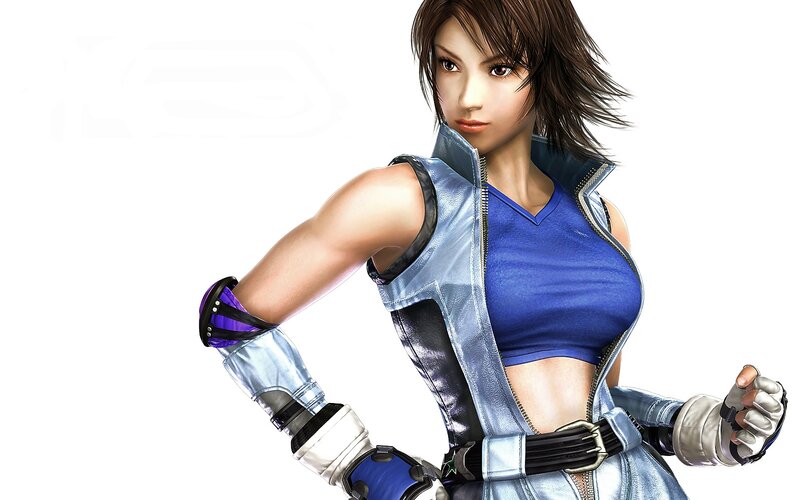 Female Fighter Character — Blue, Confident, 3d Render, Blue Top