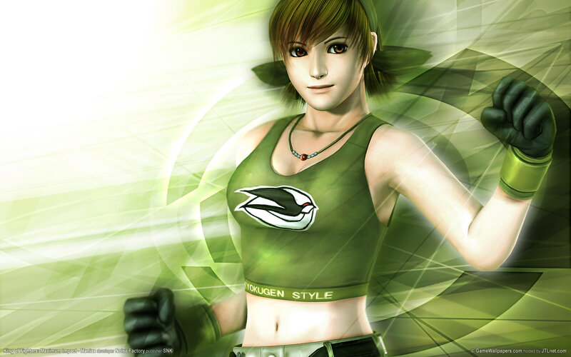 Female Fighter Character — Green