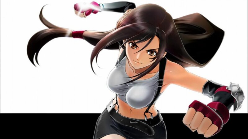 female fighter in action pose