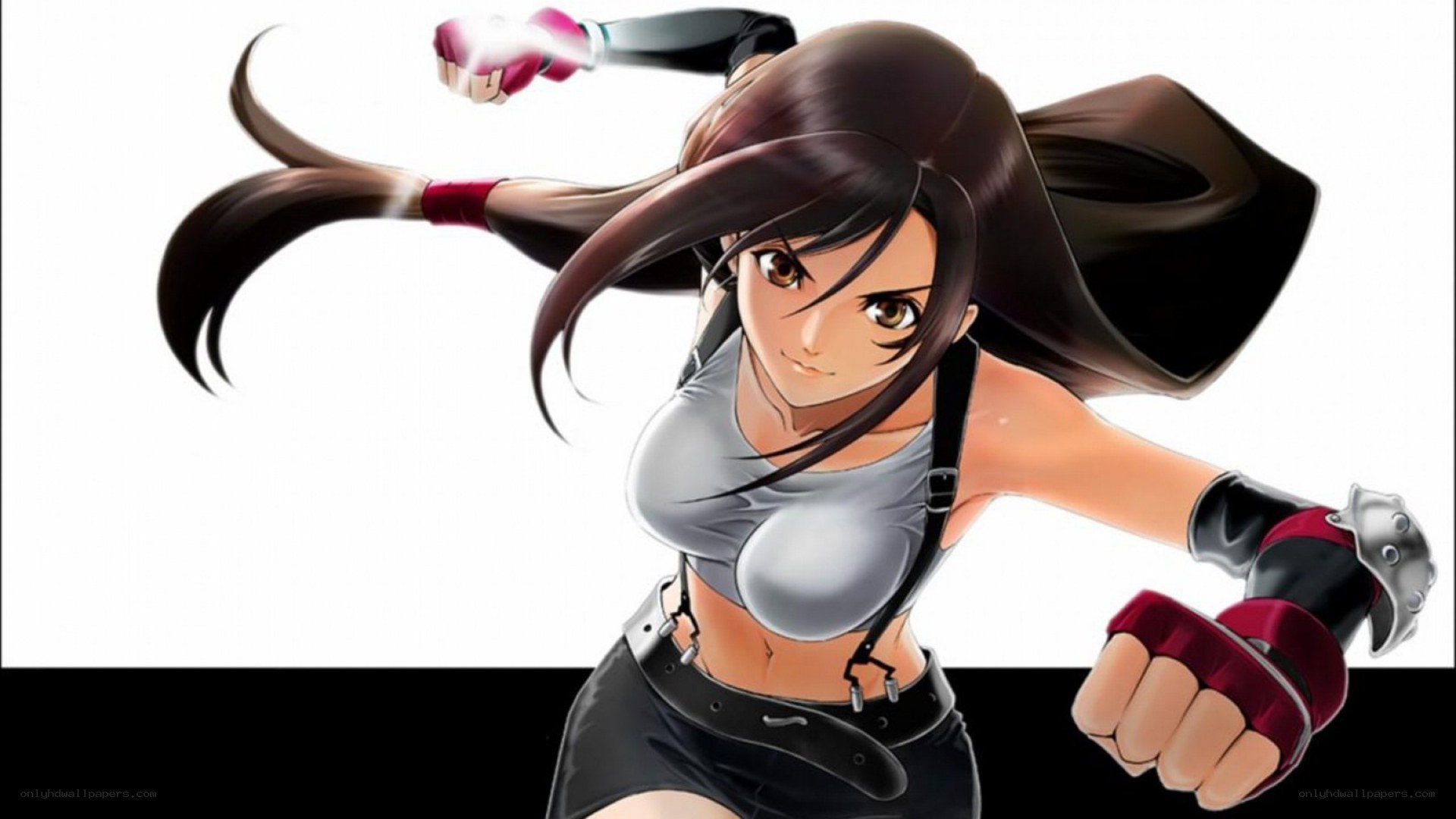female fighter in action pose