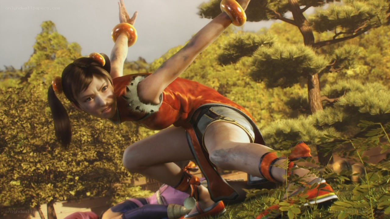 female fighter in action pose