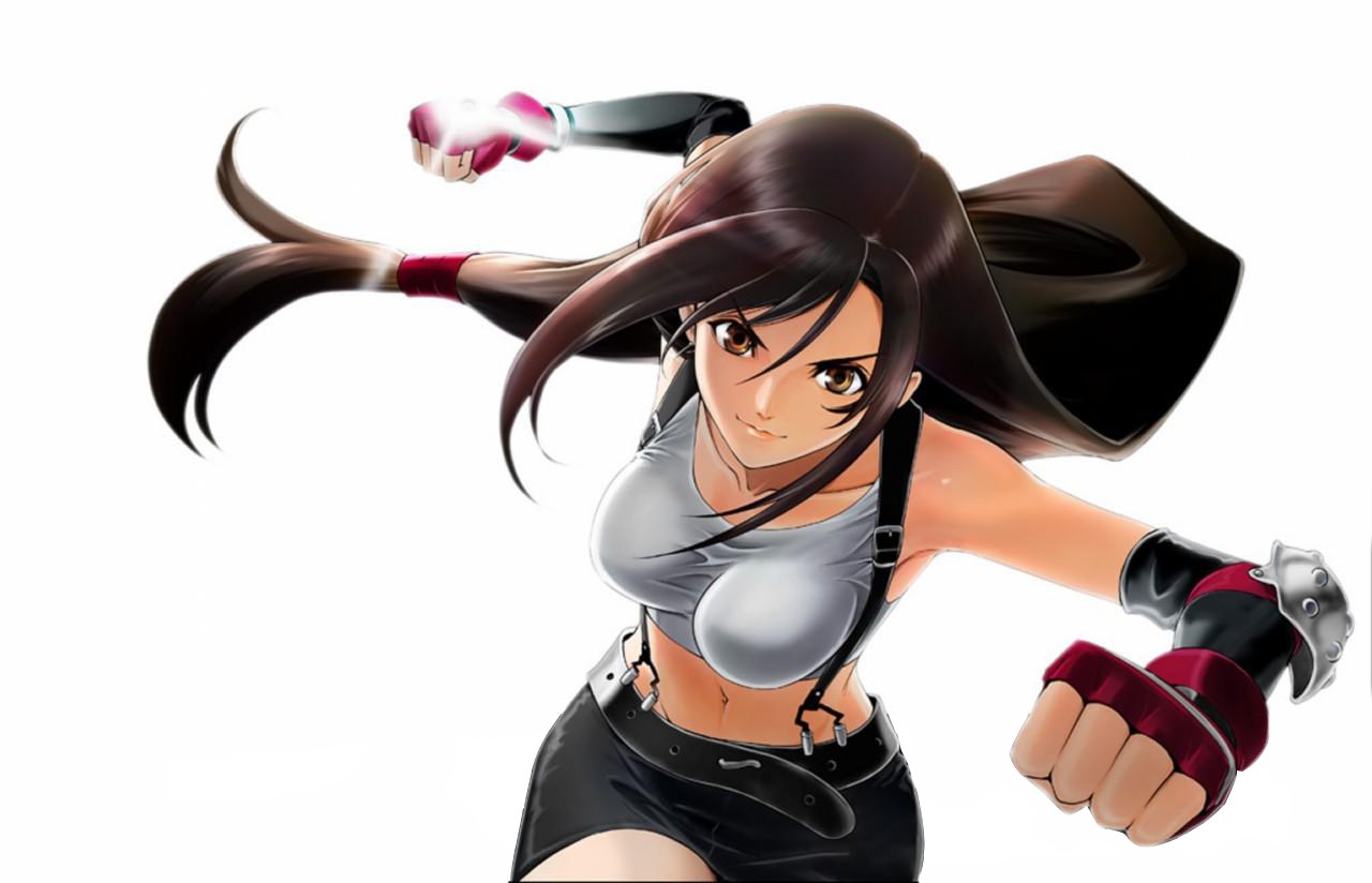 female fighter in action pose
