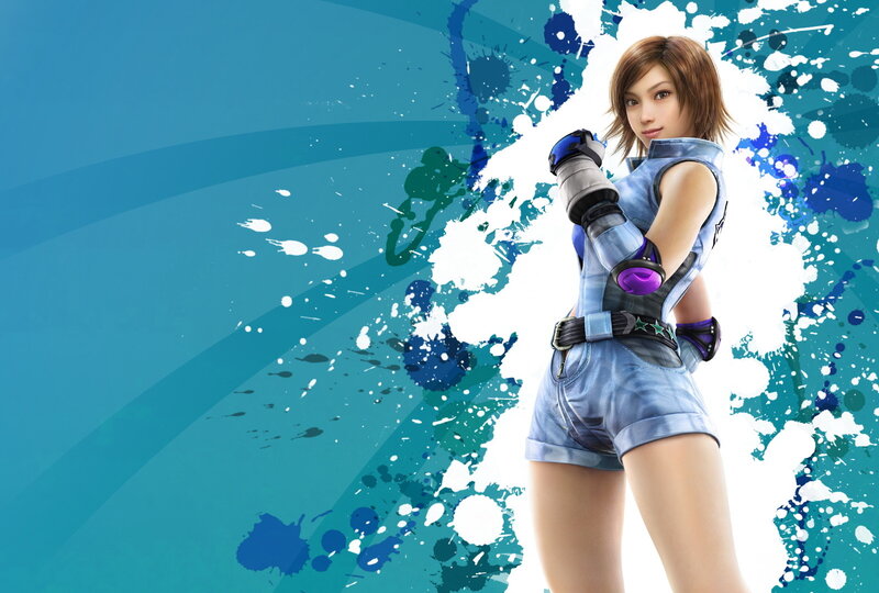 female fighter in blue outfit