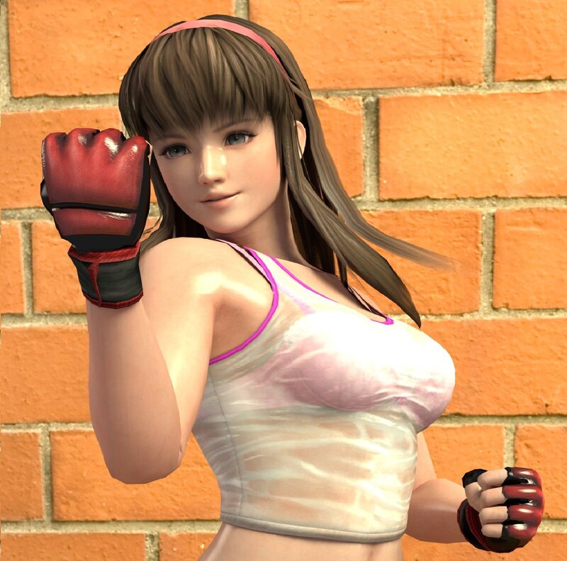 Female Fighter in Boxing Gloves — Orange