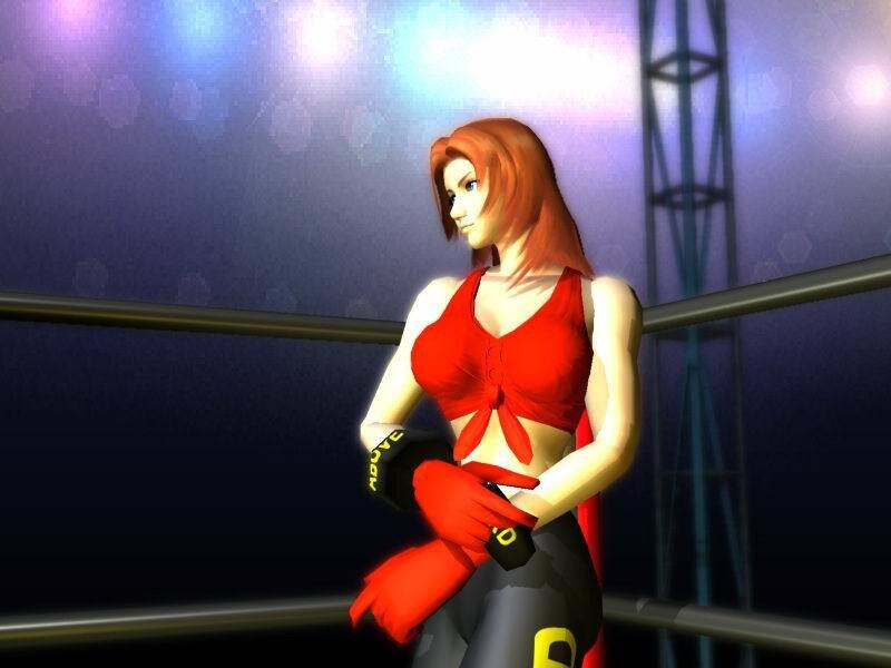 female fighter in ring